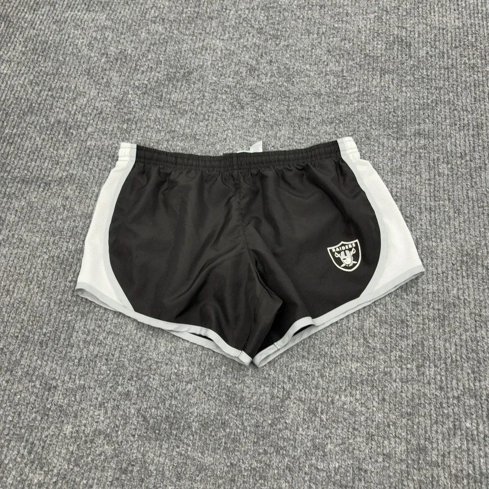 Las Vegas Raiders NFL Team Apparel Shorts Youth 12/14 Black Polyester‎ Athletic